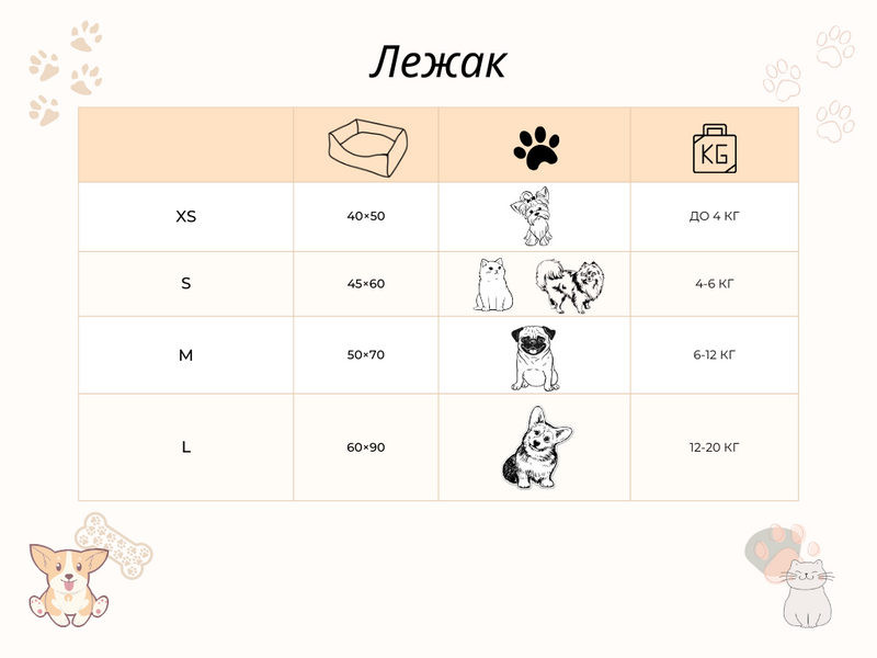 Лежанка для собаки Преміум Велюр 50х70 см модель Софт лежанка Софт фото