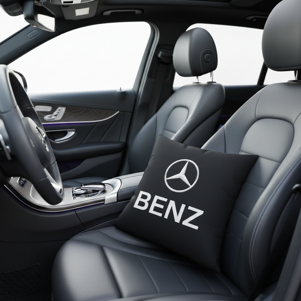 Подушка декоративна з дизайном Мерседес автомобільна Mercedes-Benz подушка Мерседес фото