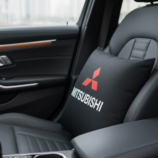 Подушка декоративна з дизайном Мітсубісі автомобільна Mitsubishi подушка Мітсубісі фото