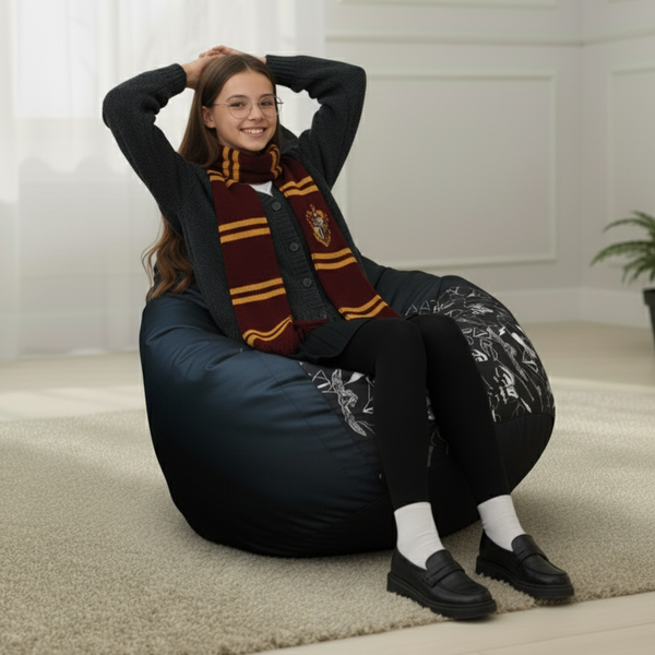 Крісло мішок Гаррі Поттер | Harry Potter, розмір L 65&times;85 принт Дари смерті 2 фото