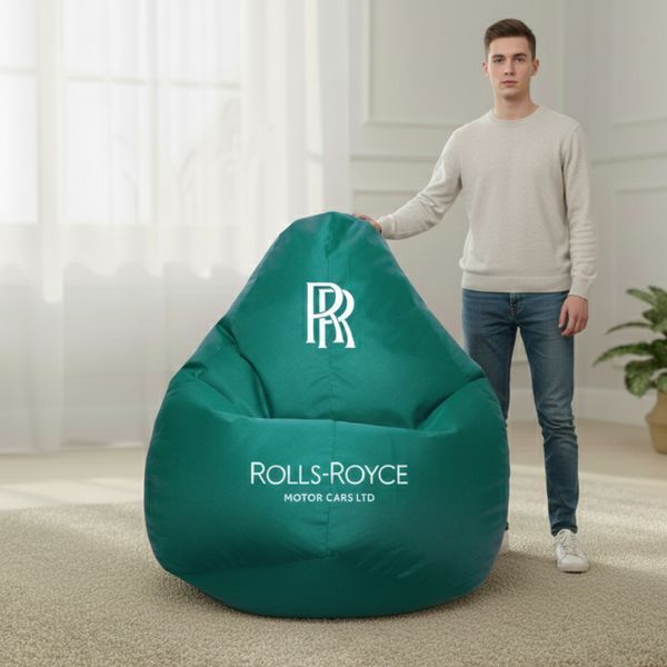 Крісло мішок Rolls-Royce|Безкаркасне Крісло мішок Роллс-Ройс, розмір L 65&times;85 Rolls-Royce 1 окс фото