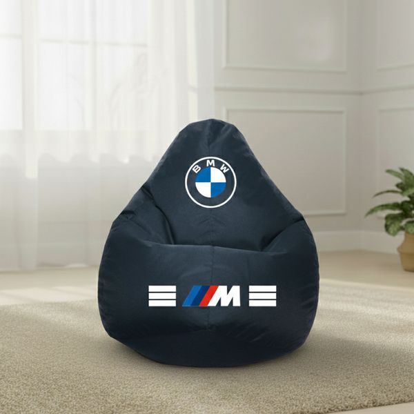Крісло мішок автомобільне BMW|Безкаркасне Крісло мішок БМВ, розмір L 65&times;85 BMW1 окс фото