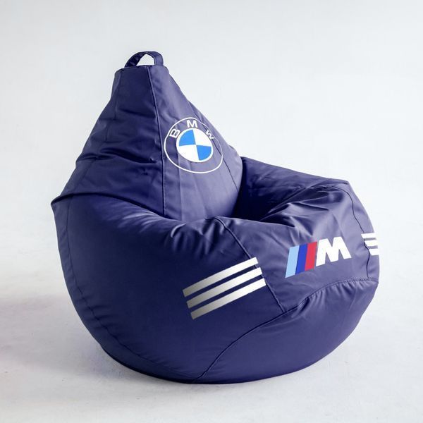 Крісло мішок автомобільне BMW|Безкаркасне Крісло мішок БМВ, розмір L 65&times;85 BMW1 окс фото