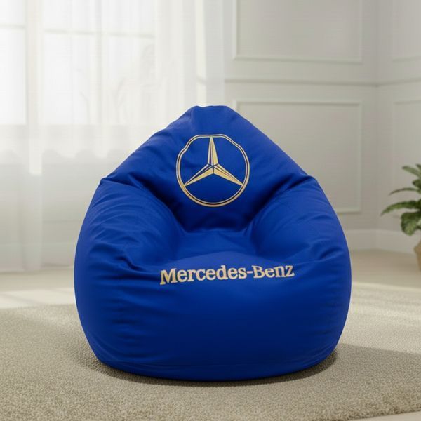 Крісло мішок Мерседес Бенц|Безкаркасне Крісло мішок Mercedes Benz, розмір L 65&times;85 Мерседес Бенц 1 окс фото
